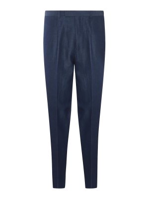 ZEGNA: Pantalones casual - Pantalón Casual - Azul