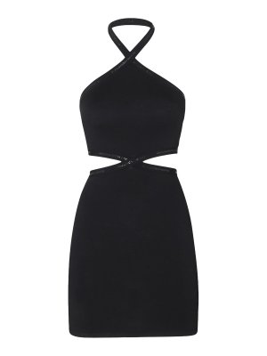 ALEXANDER WANG: short dresses - Black Stretch Cut Out Mini Dress