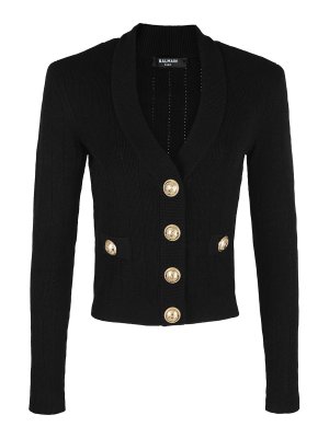 Balmain: Cardigans - Cardigan - Schwarz