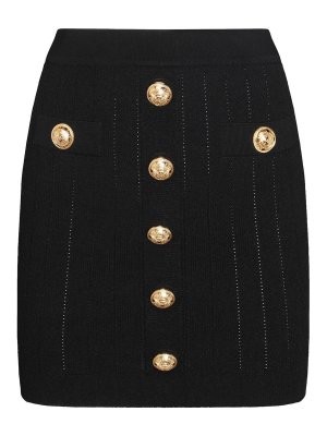 Balmain: Faldas media pierna y semilargas - Falda Semilarga - Negro
