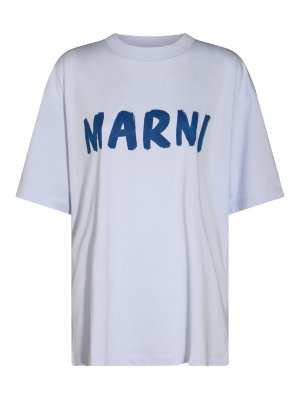Marni: T-shirts - T-Shirt - Bleu
