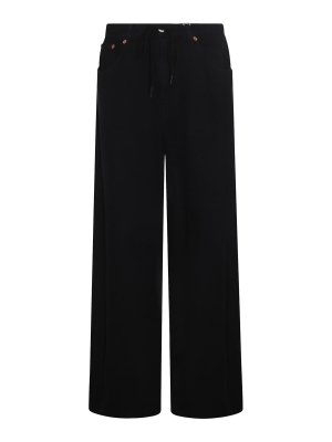 MM6 MAISON MARGIELA: Jeans à jambe droite - Jean Droit - Noir