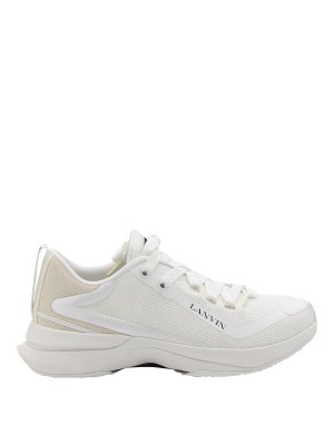 LANVIN: trainers - White Leather Sneakers