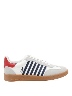 スニーカー DSQUARED White Leather Sneakers Leather trainers Dsquared2 White size 38.5 EU in Leather