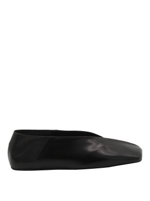JIL SANDER: ballerine - Ballerine in pelle nera