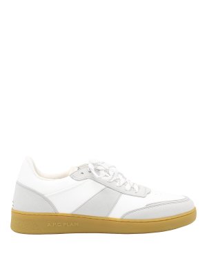 A.P.C.: trainers - Light Grey Leather Sneakers