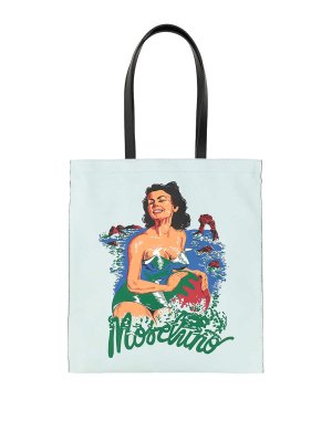 MOSCHINO: Handtaschen - Shopper - Hellblau