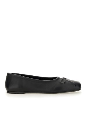 フラットシューズ VERSACE Woman Ballet flats Black 1016073D2VE 1B00P Versace Ballet flats with a bow | Women's Shoes | Vitkac