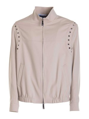 JOHN RICHMOND: casual jackets - Studded Zip Jacket