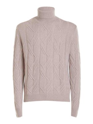 CORNELIANI: Turtlenecks & Polo necks - Braided High Neck Sweater