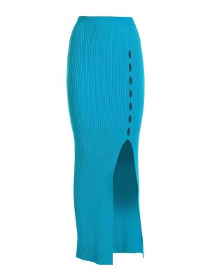 ROBERTO CAVALLI: Knee length skirts & Midi - Skinny Fit Ribbed Skirt