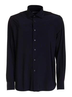 シャツ EMPORIO ARMANI Men Shirts 3R1CQ71NWDZF074 Black Emporio Armani Printed shirt - Black - Men | 3R1CQ71NWDZF074