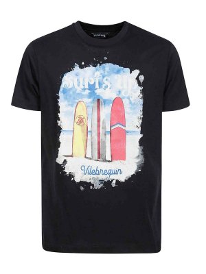 Tシャツ・カットソー MALO Men T Shirts UMA099F3Z03E3451 Dark Blue Malo Navy Blue Cotton T-Shirt - Dark Blue - Men
