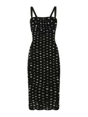 VIP【送料関税込】DOLCE&GABBANA MIDI PENCIL DRESS Dolce & Gabbana Midi Pencil Dress - Black | F6DLOTFUGN7N0000