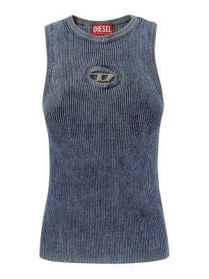 DIESEL: Tops & Tank tops - Mixed ribbed top