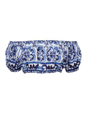 DOLCE & GABBANA: Tops & Tank tops - Top Arricciato St Maiolica
