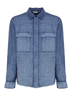 BURBERRY: shirts - Denim Shirt In Linen