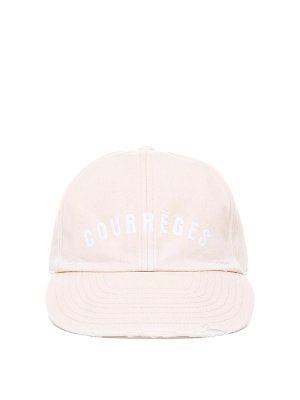 Courreges: cappelli - Cappello da baseball con toppa con logo