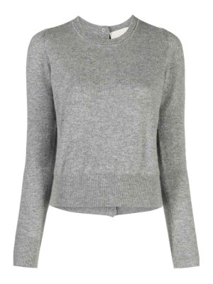 ISABEL MARANT: Strickpullover mit Rundhalsausschnitt - Rundhalspullover - Grau