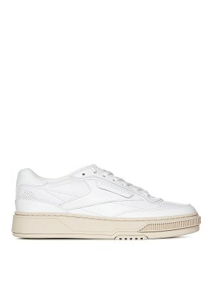 REEBOK: trainers - Club C Ltd Sneakers White Leather Ivory Sole