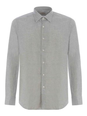 Michael Kors Linen shirt - Blue - Men | CS4400H4YT401