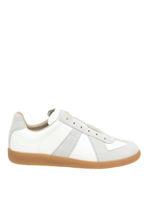 Maison Margiela: sneakers - Sneakers Replica In Pelle E Camoscio