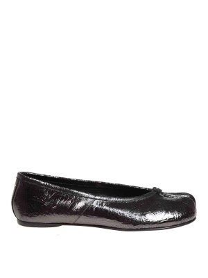 Maison Margiela: flat shoes - Tabi Ballerina Broken Mirror Color Grey