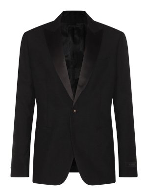 VERSACE: blazers - Black Wool Blend Blazer
