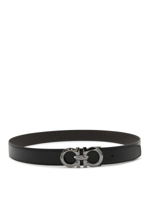 FERRAGAMO: belts - Black Leather Belt