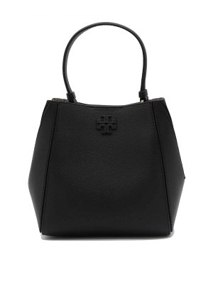 TORY BURCH: shopper - Borsa in pelle nera
