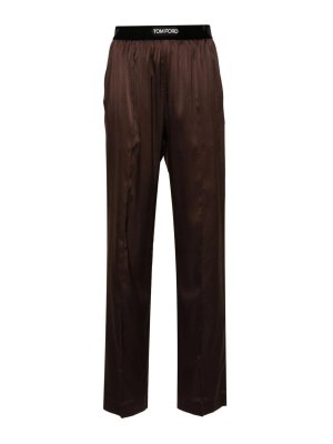 TOM FORD: Trousers Shorts - Stretch Silk Satin Pants