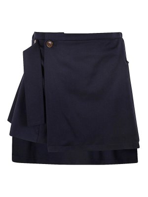 Thom Browne Mini Pleated Skirt - Blue - Women | FGC402N00473415