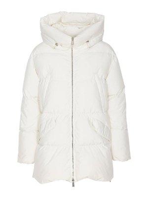 Padded jackets Moncler - Knit wool sleeved puffer jacket 