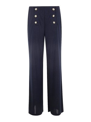 パンツ ALEXANDER MCQUEEN WIDE NAVY BLUE WOOL TROUSERS Alexander Mcqueen Navy Blue Wool Pants - Blue | 798477QJAEI4100