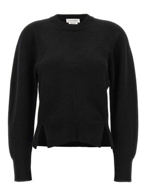 ALEXANDER MCQUEEN: クルーネック - クルーネック - 黒