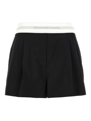 ALEXANDER WANG: Trousers Shorts - High Wasted Pleated Shorts