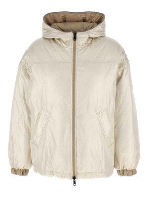 BRUNELLO CUCINELLI: padded jackets - Laminated Reversible Down Jacket