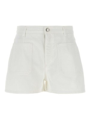 【送料&関税込】SportMax Etna White Cotton Pants Sportmax Etna Stretch Cotton Trouser - White | 2412131052600000