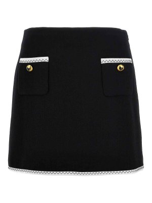 ミニスカート THOM BROWNE SS24 Thom Browne Skirts Blue (FKK122A Y5502415) Thom Browne Wool skirt - Dark Blue - Women | FGC402V06146415