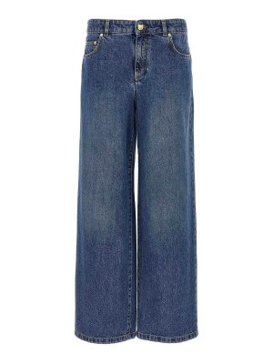 MOSCHINO: Jeans évasés - Jean Bootcut - Bleu