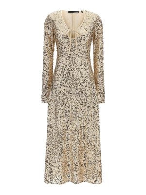 ROTATE Birger Christensen: knee length dresses - Net Sequins Midi Dress