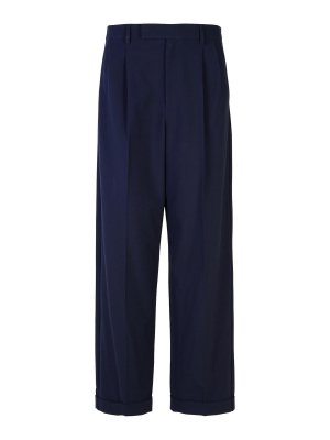 A.P.C.: pantaloni casual - Pantaloni Marissa in misto viscosa blu scuro