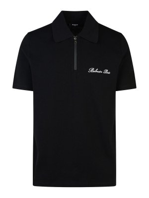 Burberry Logo Embroidery Polo Shirt - Black - Men | 8096425