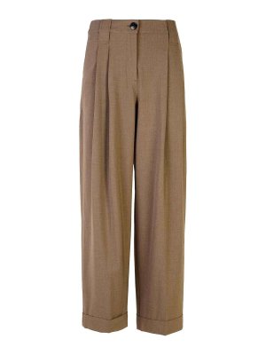 GANNI: テーラードトラウザー - テーラードパンツ - ブラウン