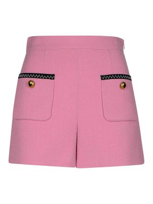 MOSCHINO: Trousers Shorts - Pink Virgin Wool Blend Shorts