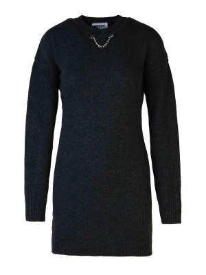 MOSCHINO JEANS: Vestidos media pierna - Vestido Midi - Gris