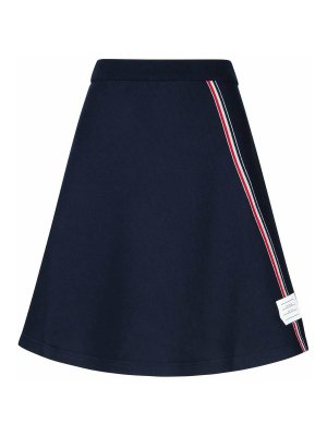 THOM BROWNE: Faldas media pierna y semilargas - Falda Semilarga - Azul Oscuro