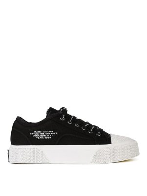 MARC JACOBS: trainers - Black Canvas Sneakers