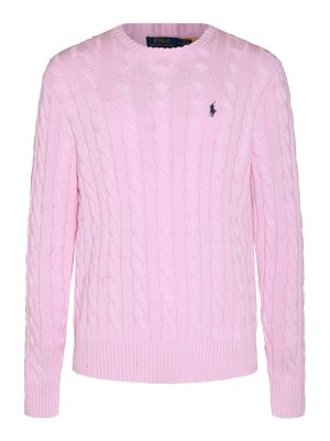 POLO RALPH LAUREN: crew necks - Pink Cotton Knitwear