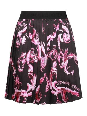 Versace Jeans Couture: Knee length skirts & Midi - Black And Purple Skirt